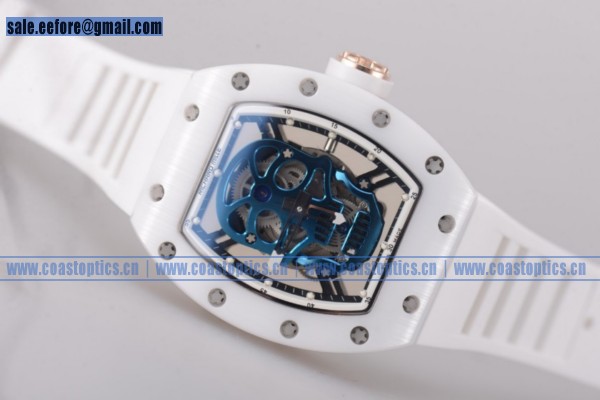 Richard Mille RM052 Perfect Replica Watch Ceramic Blue Skull